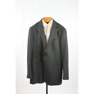HICKEY FREEMAN Marin Dark Grey Wool Sport Coat Blazer Jacket, Size 42L